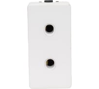 Двухполюсная розетка Simon без заземления, с защитными шторками, узкий модуль, S27, белый 27431-64