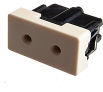 Двухполюсная розетка Simon без заземления, с защитными шторками S27, слоновая кость 27431-61