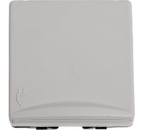 Двухполюсная розетка Simon с заземлением, с откидной крышкой, IP40, с защитными шторками S27 27490-37