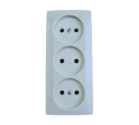 Розетка для монтажа на поверхность ABL 3-х модульная 2P+E 16A 250V, белый 0493012 1