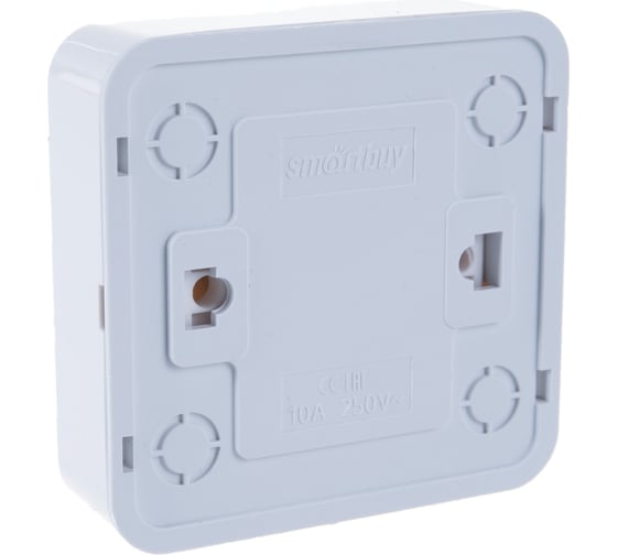 Выключатель Smartbuy 1-клавишный 10А белый Юпитер SBE-03w-10-SW1-0