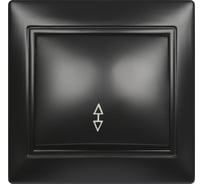 Проходной выключатель Smartbuy 1-клавишный 10А черный Венера SBE-01b-10-SW12-0-c