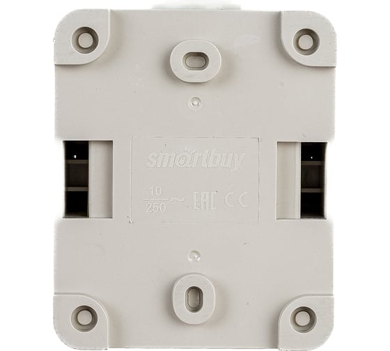 Выключатель Smartbuy 1-клавишный 10А, IP 54 Сатурн SBE-04w-10-SW1-0
