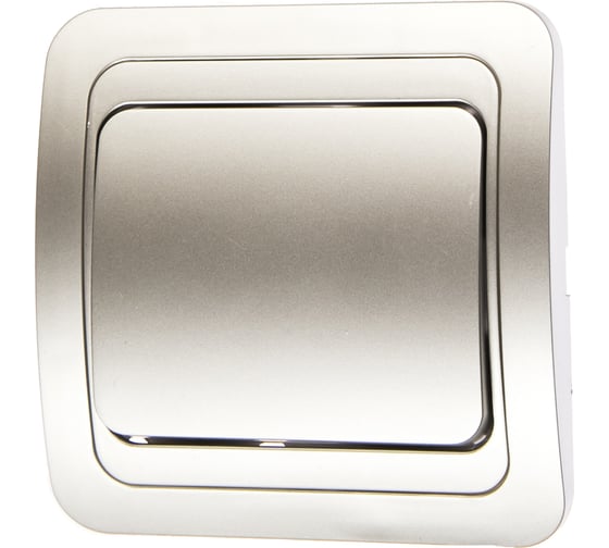 Выключатель Smartbuy 1-клавишный 10А серебро Марс SBE-02s-10-SW1-0-c 1