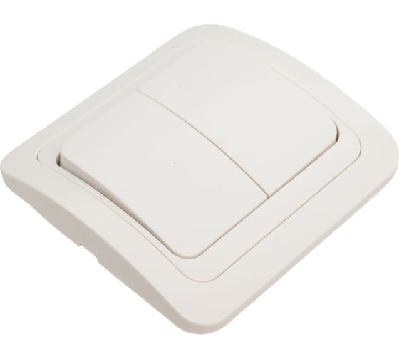 Выключатель Smartbuy 2-клавишный 10А белый, керамика Марс SBE-02w-10-SW2-0-c