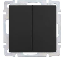 Выключатель Smartbuy 2-клавишный 10А черный Нептун SBE-05b-10-SW2-0