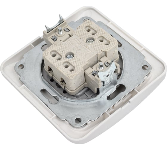 Выключатель Smartbuy 2-клавишный 10А серебро Марс SBE-02s-10-SW2-0-c