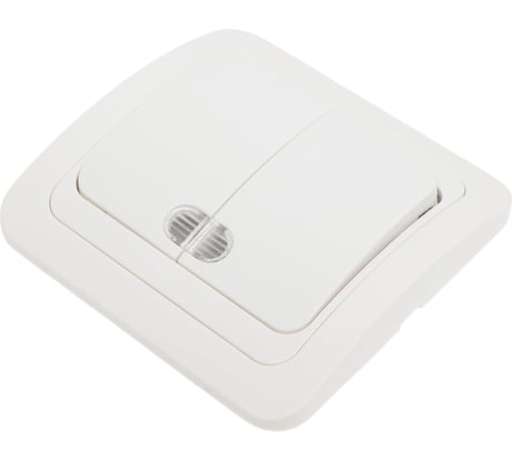 Выключатель Smartbuy 2-клавишный с индикатором 10А белый, керамика Марс SBE-02w-10-SW2-1-c