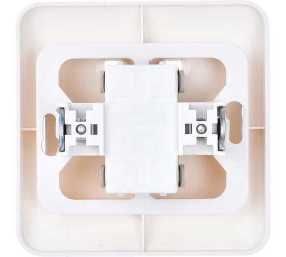 Выключатель Smartbuy 2-клавишный с индикатором 10А белый Марс SBE-02w-10-SW2-1