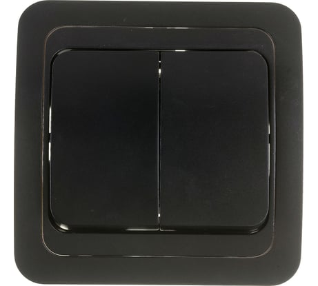 Выключатель Smartbuy 2-клавишный 10А черный Марс SBE-02b-10-SW2-0-c