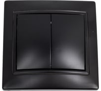 Выключатель Smartbuy 2-клавишный 10А черный, Венера SBE-01b-10-SW2-0-c