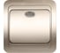 Выключатель Smartbuy 1-клавишный с индикатором 10А шампань Марс SBE-02c-10-SW1-1-c 1