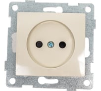Механизм розетки GUSI ELECTRIC Bravo 1-ой б/з с з/ш, СУ, 16А, 250В, бежевый С10Р2-003