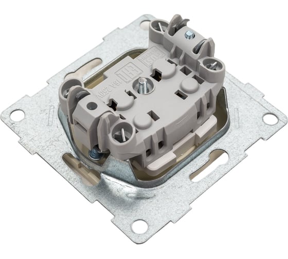 Механизм розетки GUSI ELECTRIC Bravo 1-ой б/з с з/ш, СУ, 16А, 250В, бежевый С10Р2-003