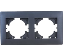 Рамка GUSI ELECTRIC Bravo 2-местная, цвет графит С1020-010