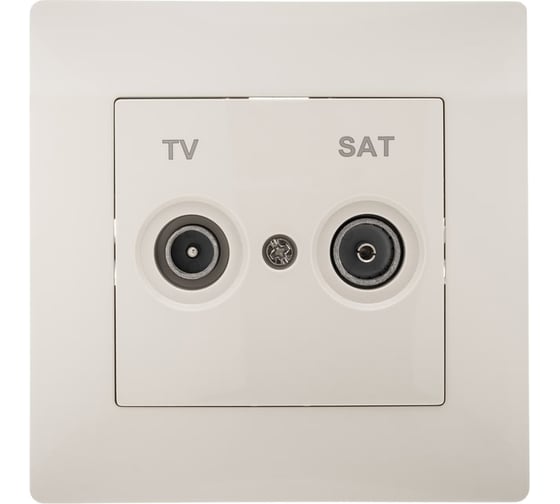 Розетка TV+SAT GUSI ELECTRIC Bravo оконечная СУ, бежевый С10TS1-003-СБ
