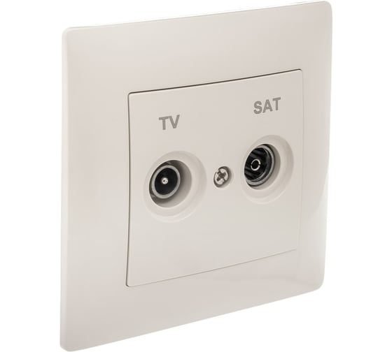 Розетка TV+SAT GUSI ELECTRIC Bravo оконечная СУ, бежевый С10TS1-003-СБ
