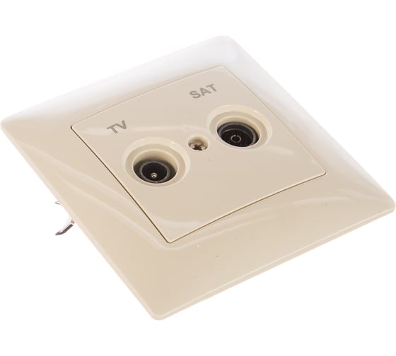 Розетка TV+SAT GUSI ELECTRIC Bravo оконечная СУ, бежевый С10TS1-003-СБ