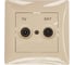 Розетка TV+SAT GUSI ELECTRIC Bravo оконечная СУ, бежевый С10TS1-003-СБ 3