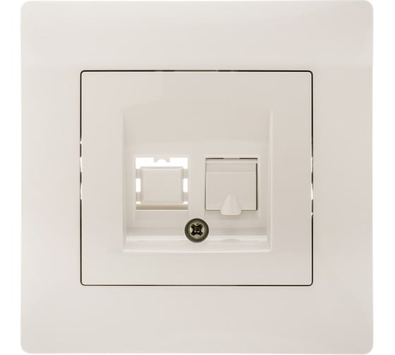 Компьютерная розетка GUSI ELECTRIC Bravo RJ45, одинарная, СУ, бежевый С10К1-003-СБ 1