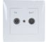 Розетка TV+SAT GUSI ELECTRIC Bravo оконечная, СУ, белый С10TS1-001-СБ 1