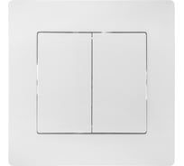 Двухклавишный выключатель GUSI ELECTRIC Bravo СУ, 10А, 250В, белый С10В2-001-СБ