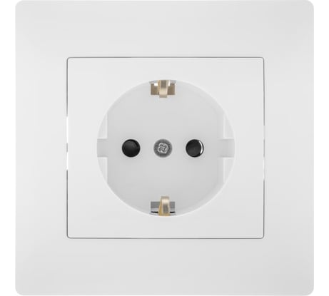Розетка GUSI ELECTRIC Bravo с БЗК, с ЗП, СУ, 16А, 250В, белый С10Р4-001-СБ