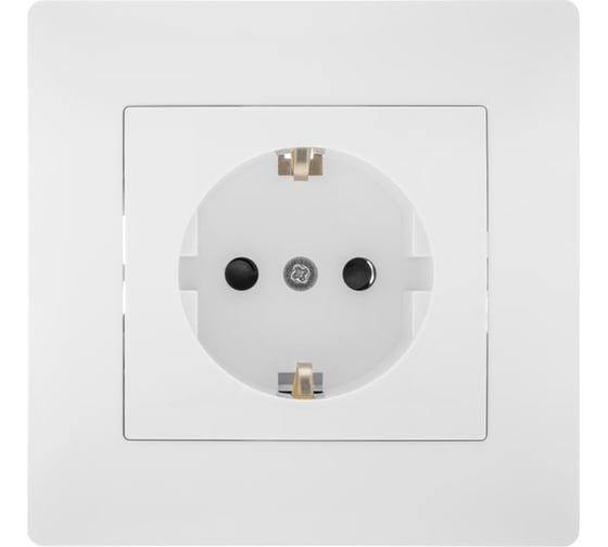 Розетка GUSI ELECTRIC Bravo с БЗК, с ЗП, СУ, 16А, 250В, белый С10Р4-001-СБ
