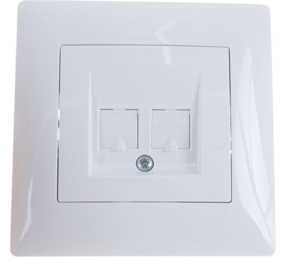Телефонная розетка GUSI ELECTRIC Bravo RJ12, двойная, СУ, белый С10Т2-001-СБ