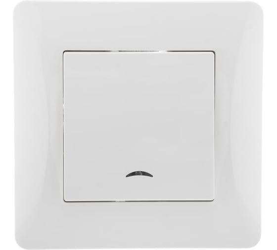 Одноклавишный выключатель GUSI ELECTRIC Ugra с индикатором, СУ, 10А, 250В, белый С11В18-001-СБ 1