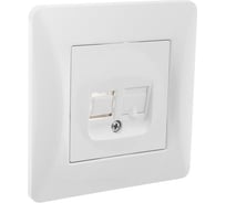 Компьютерная розетка GUSI ELECTRIC Ugra RJ45, одинарная, СУ, белый С11К1-001-СБ