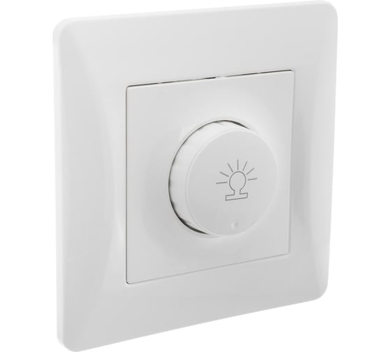 Диммер GUSI ELECTRIC Ugra 500 W, СУ, белый С11Д6-001-СБ