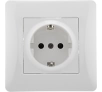 Розетка GUSI ELECTRIC Ugra с БЗК, с ЗП, СУ, 16А, 250В, белый С11Р4-001-СБ