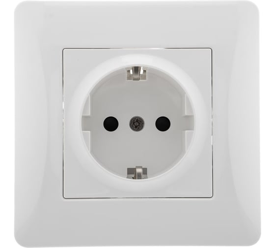 Розетка GUSI ELECTRIC Ugra с БЗК, с ЗП, СУ, 16А, 250В, белый С11Р4-001-СБ 1