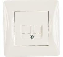 Компьютерная розетка GUSI ELECTRIC Ugra RJ45, двойная, СУ, белый С11К2-001-СБ