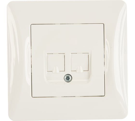 Компьютерная розетка GUSI ELECTRIC Ugra RJ45, двойная, СУ, белый С11К2-001-СБ 1