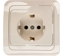 Розетка Smartbuy 1-местная с заземлением 16А белая, керамика Марс SBE-02w-16-S1-Z-c