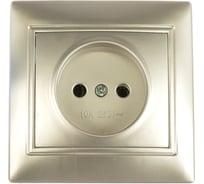 Розетка Smartbuy 1-местная без заземления 10А серебро, Венера SBE-01s-10-S1-N-c