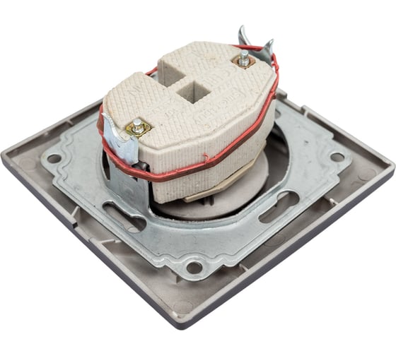 Розетка Smartbuy 1-местная без заземления 10А черная, Венера SBE-01b-10-S1-N-c