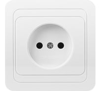 Розетка Smartbuy 1-местная без заземления 10А белая, керамика Марс SBE-02w-10-S1-N-c