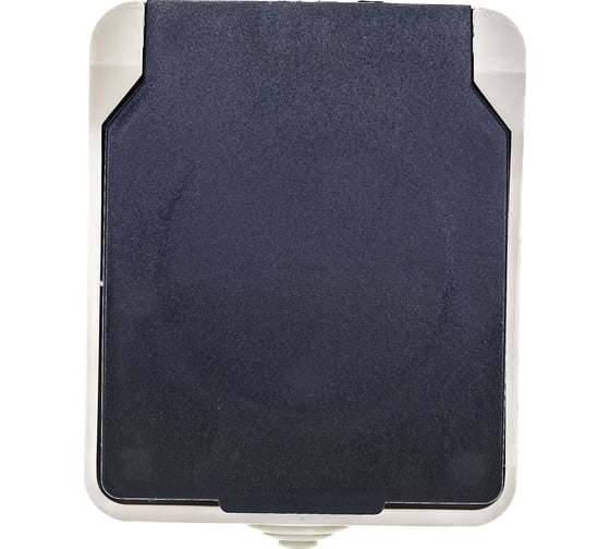 Розетка Smartbuy 1-местная с заземлением 16А с крышкой, IP54 Сатурн SBE-04w-16-S1-Z