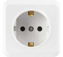 Розетка Smartbuy 1-местная 16А с заземлением белая Юпитер SBE-03w-16-S1-Z