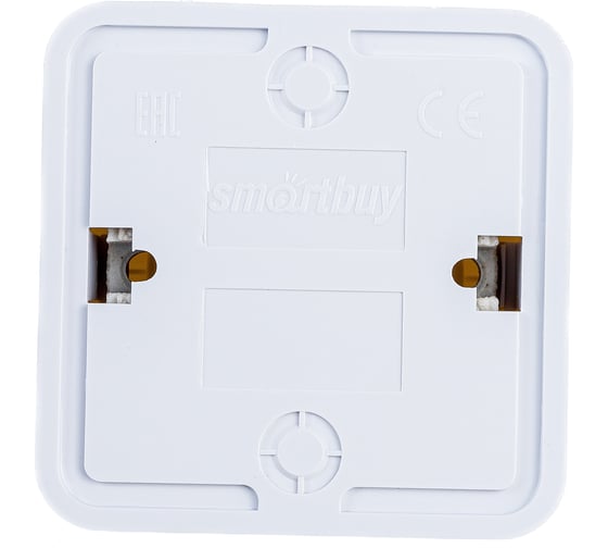 Розетка Smartbuy 1-местная 10А без заземления белая, керамика Юпитер SBE-03w-10-S1-N-c