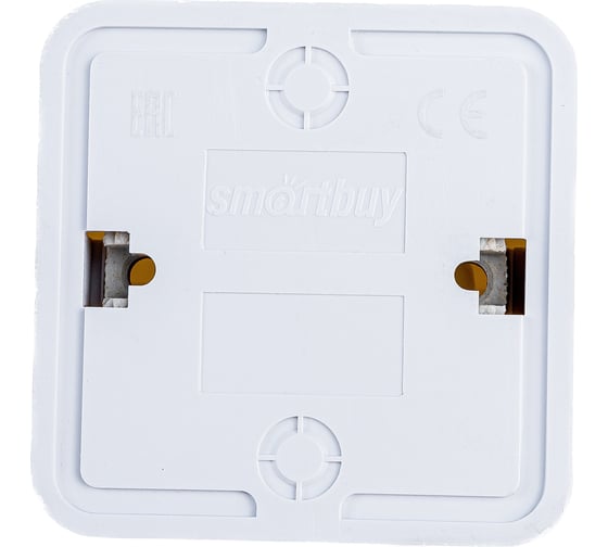 Розетка Smartbuy 1-местная 16А с заземлением белая, керамика Юпитер SBE-03w-16-S1-Z-c