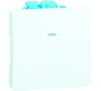 Однополюсный выключатель с контрольной подсветкой Simon 10А, 250В, S27, белый 27102-65