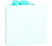 Одноклавишный проходной выключатель Simon 16А, 250В, широкий модуль, S27, белый 27211-65