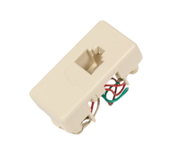 Телефонная розетка Simon RJ-11, 4 контакта, узкий модуль, S27, слоновая кость 27480-31