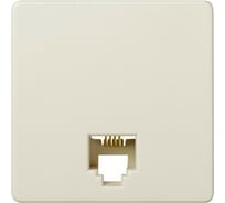 Телефонная розетка Simon RJ-11, 4 контакта, широкий модуль, S27, слоновая кость 27480-32