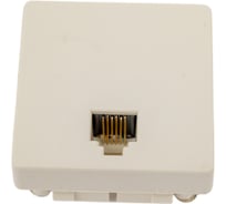 Телефонная розетка Simon RJ-12, 6 контактов, широкий модуль, S27, слоновая кость 27481-32