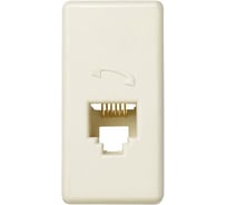 Телефонная розетка Simon RJ-12, 6 контактов, узкий модуль, S27, слоновая кость 27481-31